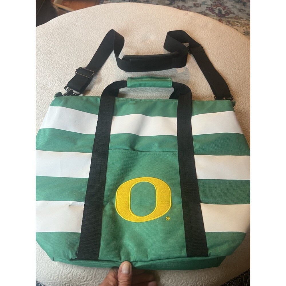 Large Oregon Ducks Cooler Bag Food Cold Storage Lined Insulated Approx 12” X 17”